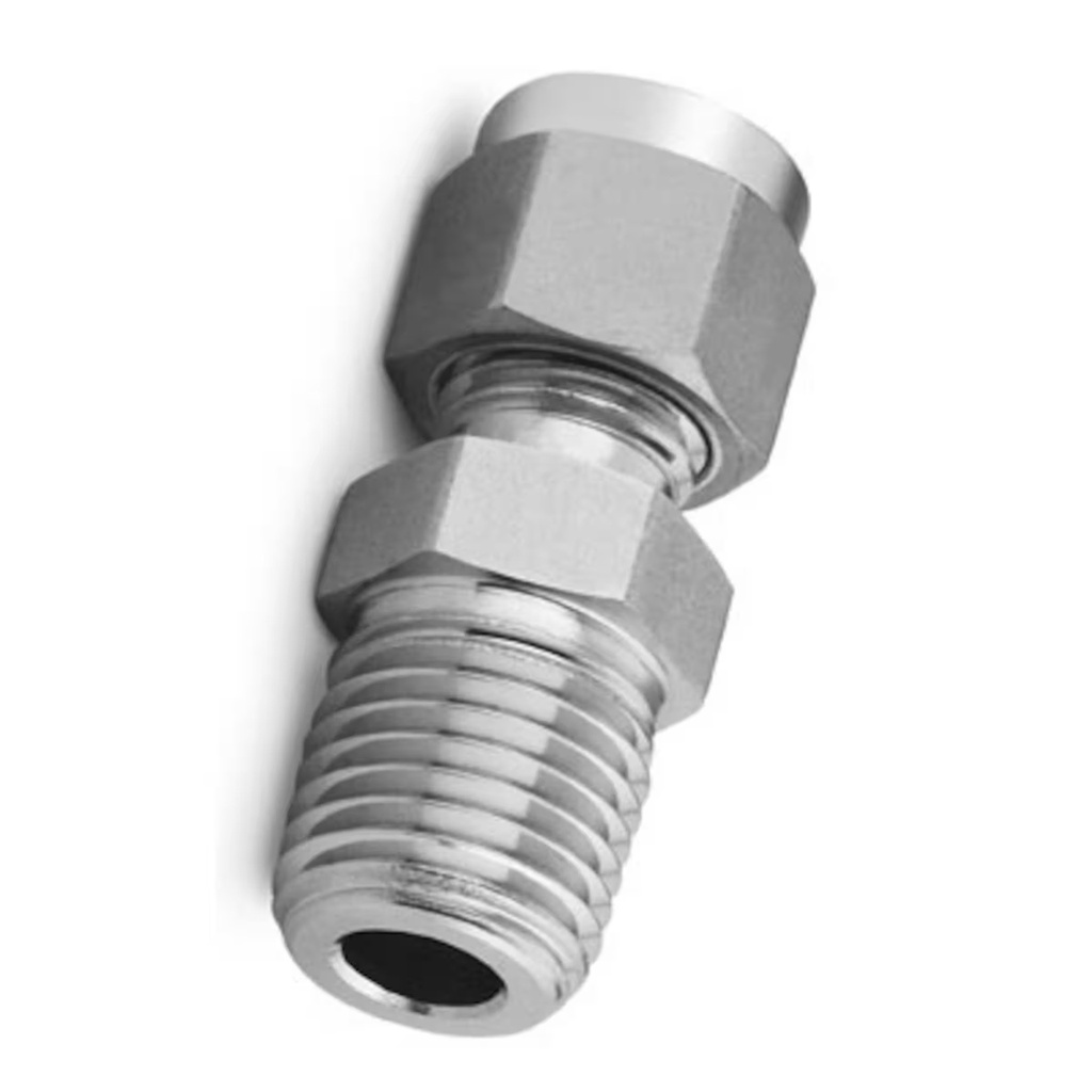 SS-100-1-1BT BORED-THROUGH MALE CONNECTER