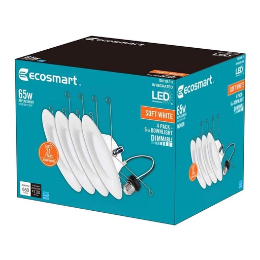 [DS14] 4 PACK ECOSMART LED LIGHT
